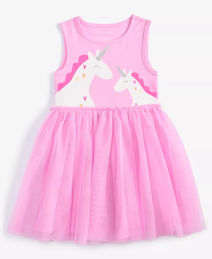 Платье из тюля с единорогом для девочки Epic Threads, розовый
Платье из тюля с единорогом для девочки Epic Threads, розовый