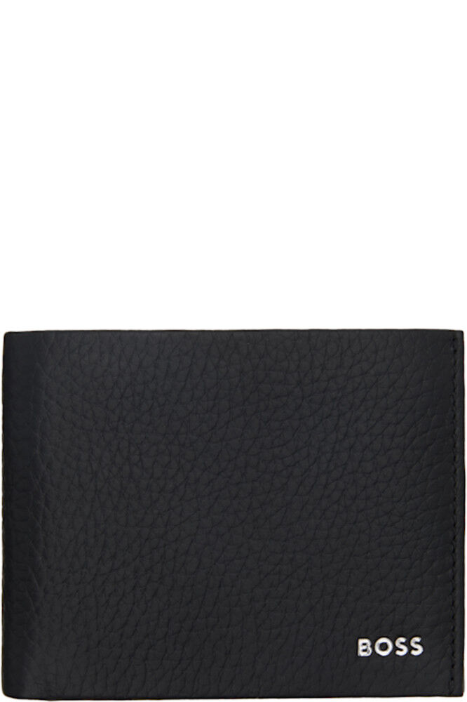 Черный кожаный кошелек с логотипом и надписью BOSS
Черный кожаный кошелек с логотипом и надписью BOSS