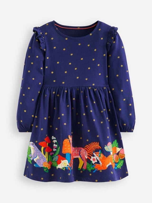 Детское платье-джерси с аппликацией Mini Boden, College Navy Animals
Детское платье-джерси с аппликацией Mini Boden, College Navy Animals