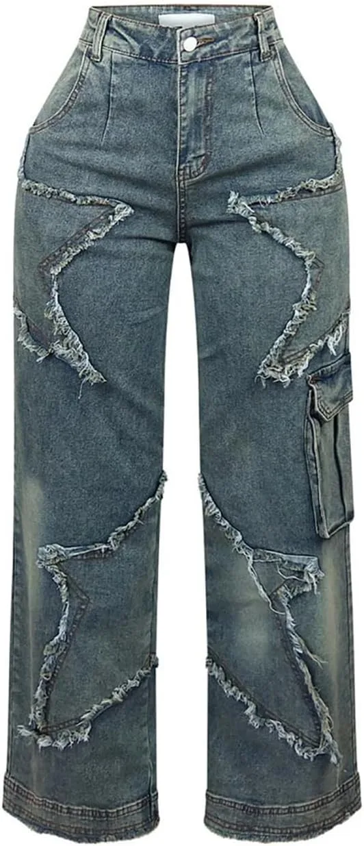 Женские джинсы Casual Relaxed с потертостями SHAREYOIU
Женские джинсы Casual Relaxed с потертостями SHAREYOIU