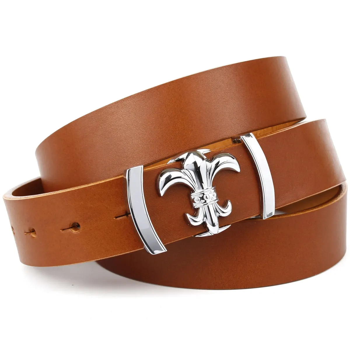 Кожаный ремень Anthoni Crown с модной застежкой, блестящая лилия, цвет Cognac
Кожаный ремень Anthoni Crown с модной застежкой, блестящая лилия, цвет Cognac