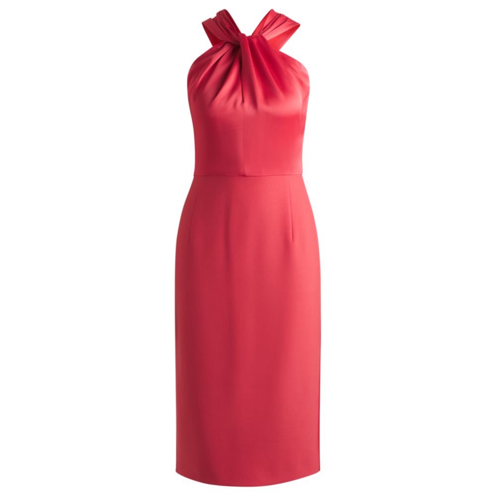 Платье с перекрученной деталью из эластичной ткани BOSS, темно-розовый
Платье с перекрученной деталью из эластичной ткани BOSS, темно-розовый