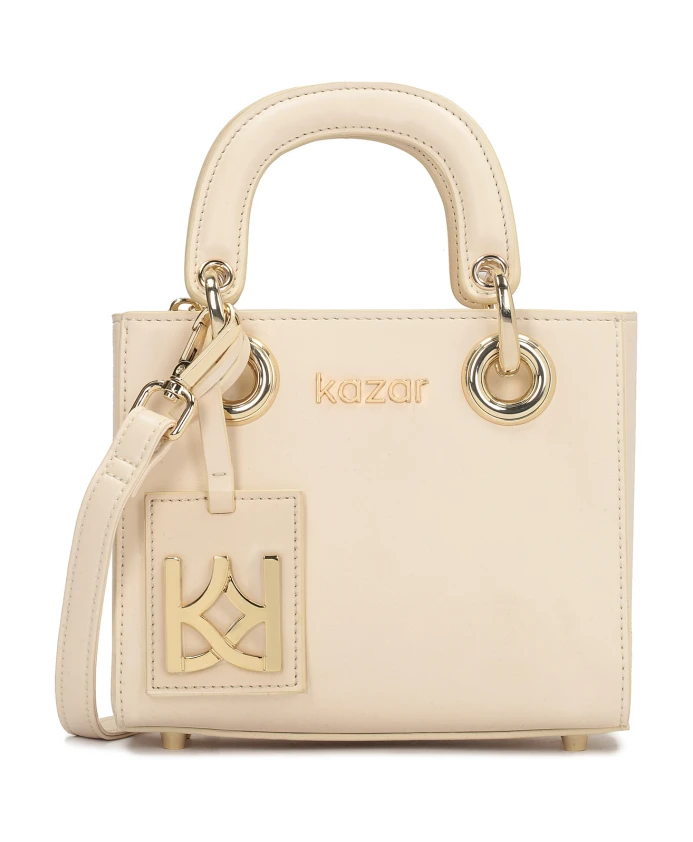 Маленькая кожаная сумка с ручками Kazar, бежевый
Маленькая кожаная сумка с ручками Kazar, бежевый