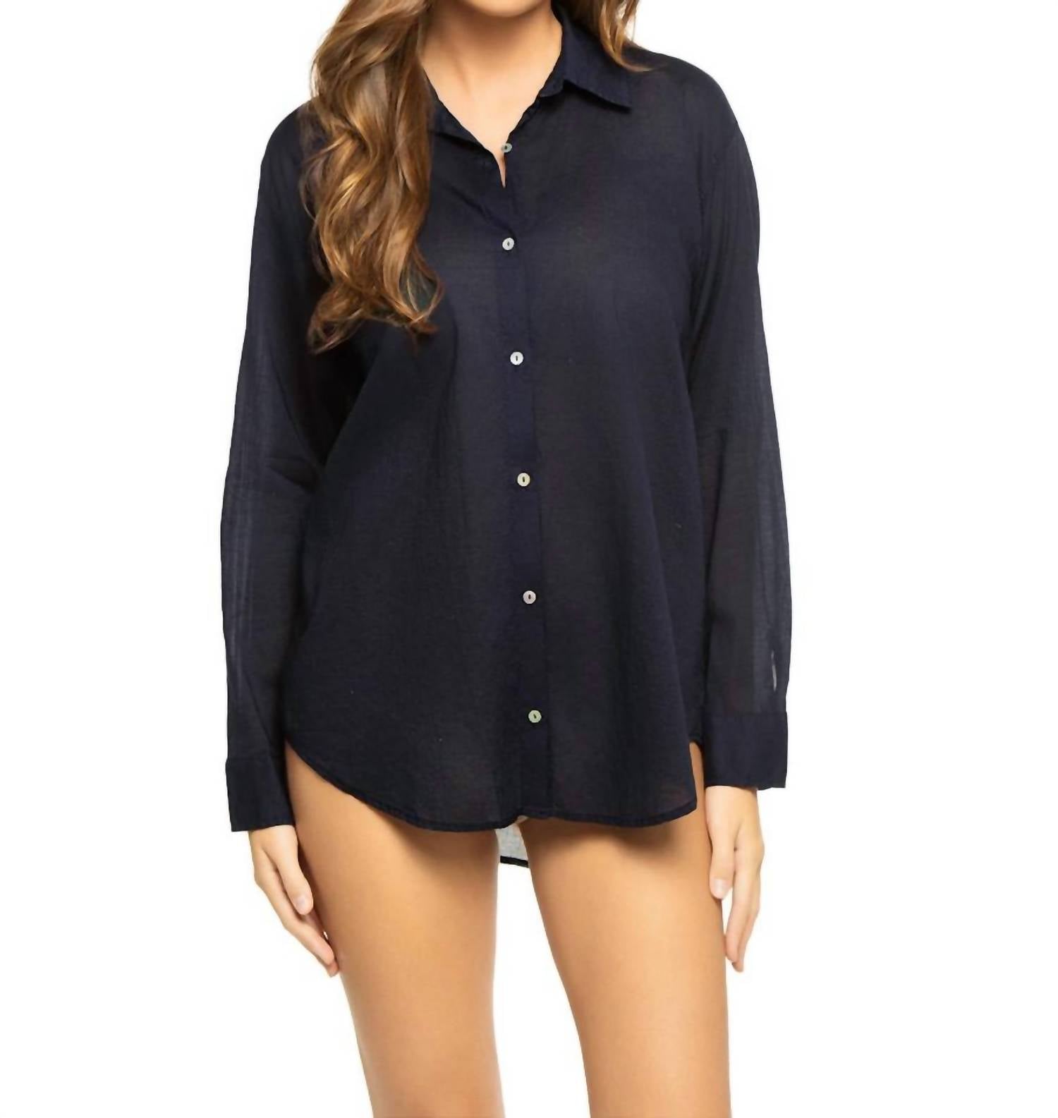 Оверсайз рубашка Destinations в темно-синем цвете Sundry
Оверсайз рубашка Destinations в темно-синем цвете Sundry