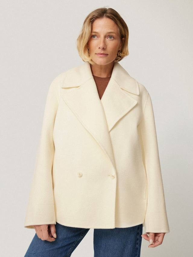 Двустороннее богатое пальто из короткой шерсти Jigsaw, слоновая кость
Двустороннее богатое пальто из короткой шерсти Jigsaw, слоновая кость