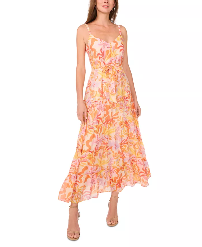 Женское платье макси с принтом из шифона, завязкой на талии и ярусами MSK, оранжевый
Женское платье макси с принтом из шифона, завязкой на талии и ярусами MSK, оранжевый