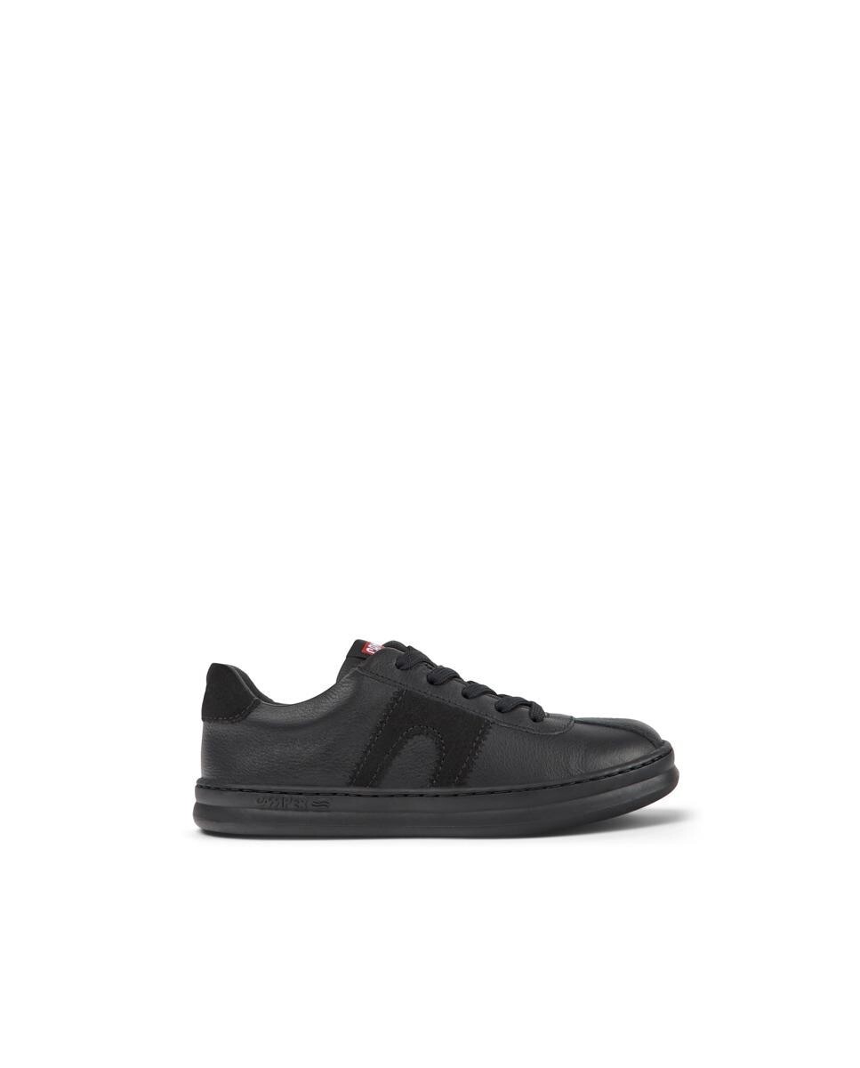 Детские кожаные кроссовки с принтом сбоку и шнуровкой черного цвета Camper, черный
Детские кожаные кроссовки с принтом сбоку и шнуровкой черного цвета Camper, черный