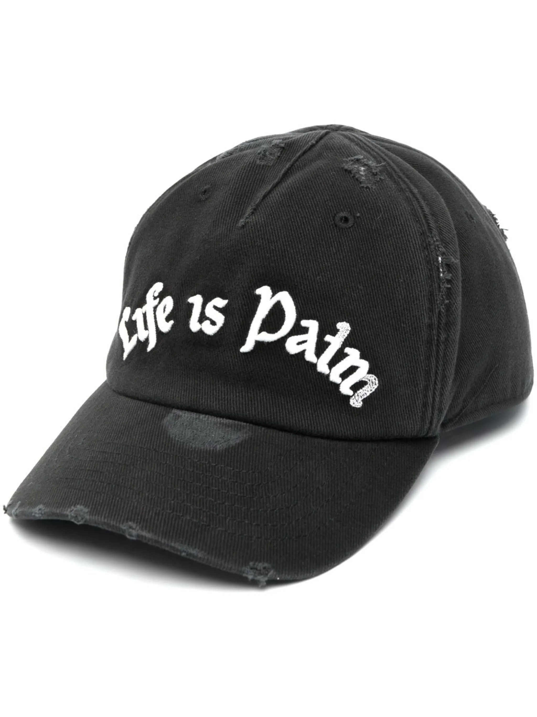 Бейсболка с эффектом потертости Palm Angels, черный
Бейсболка с эффектом потертости Palm Angels, черный