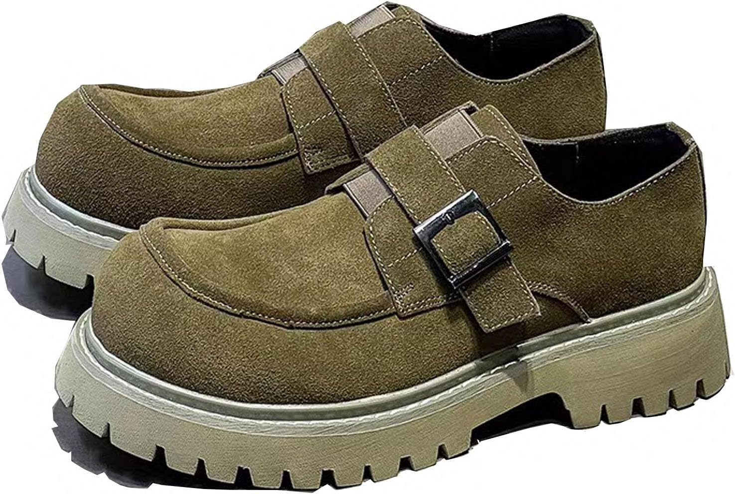 Мужские замшевые лоферы на платформе с пряжкой Donrrndk, зеленый
Мужские замшевые лоферы на платформе с пряжкой Donrrndk, зеленый