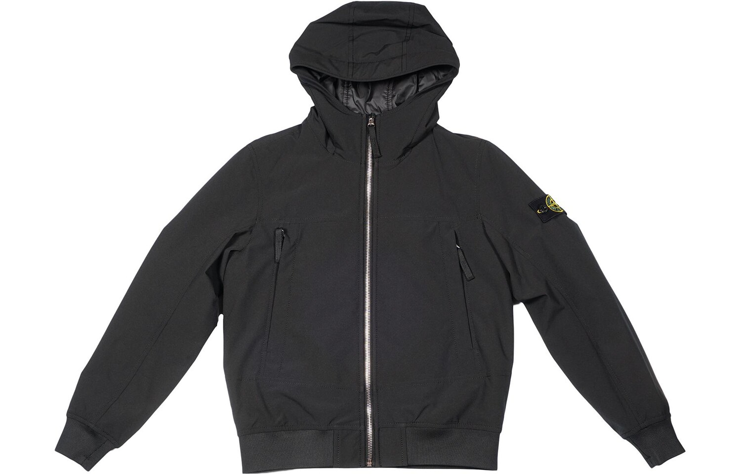 Куртка детская Stone Island на молнии, черный 
Куртка детская Stone Island на молнии, черный