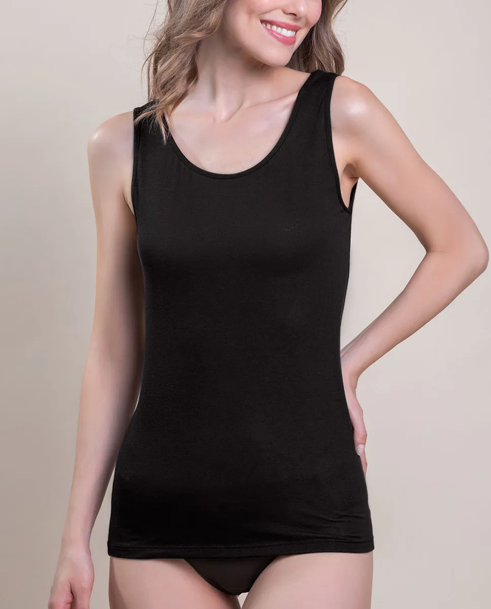 Женская майка без рукавов с круглым вырезом Vittoria B. Intimo, черный
Женская майка без рукавов с круглым вырезом Vittoria B. Intimo, черный