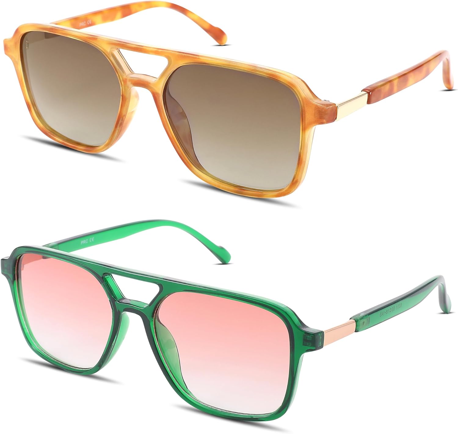 Солнцезащитные очки Hycredi Retro Aviator для женщин и мужчин, модные квадратные солнцезащитные очки, винтажные прямоугольные женские солнцезащитные очки, 2 Pack - (Yellow Tortoise/Gradient Grey Green + Green/Light Brown)
Солнцезащитные очки Hycredi Retro Aviator для женщин и мужчин, модные квадратные солнцезащитные очки, винтажные прямоугольные женские солнцезащитные очки, 2 Pack - (Yellow Tortoise/Gradient Grey Green + Green/Light Brown)