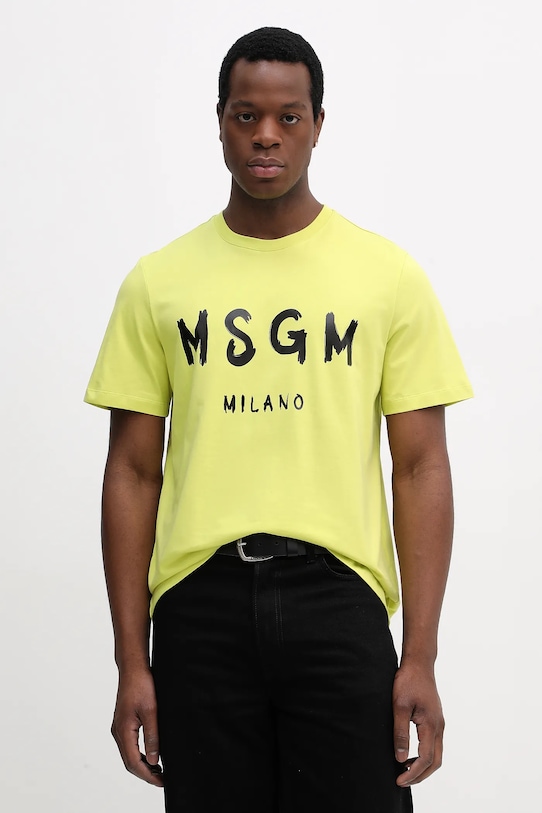 Хлопковая футболка MSGM, зеленый
Хлопковая футболка MSGM, зеленый