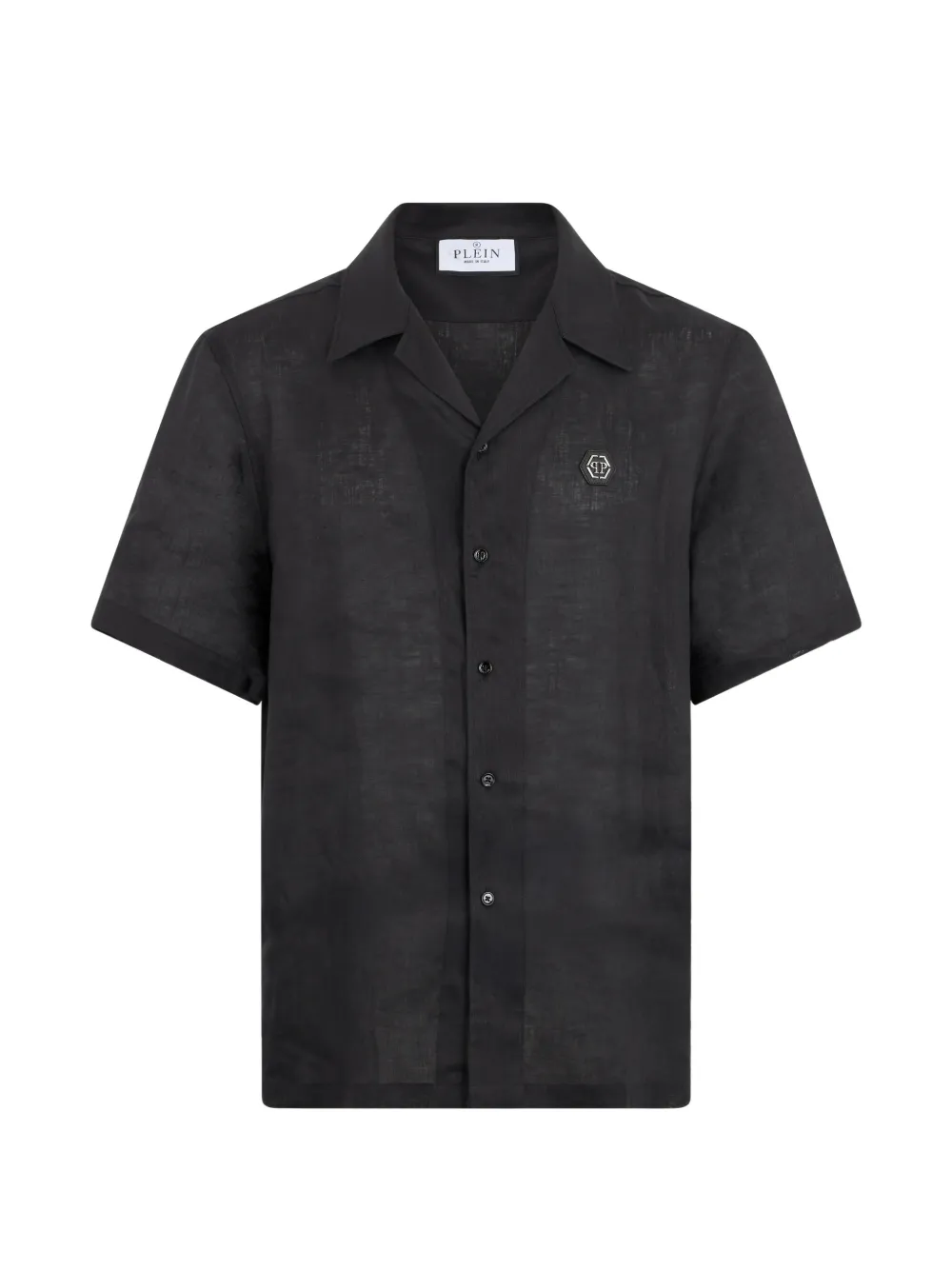 Черная рубашка в стиле боулинг Philipp Plein
Черная рубашка в стиле боулинг Philipp Plein