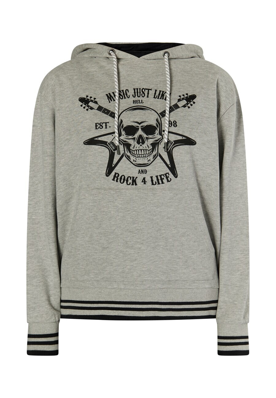 Толстовка с капюшоном myMo ROCKS Sweatshirt Ucy, пятнистый серый 
Толстовка с капюшоном myMo ROCKS Sweatshirt Ucy, пятнистый серый