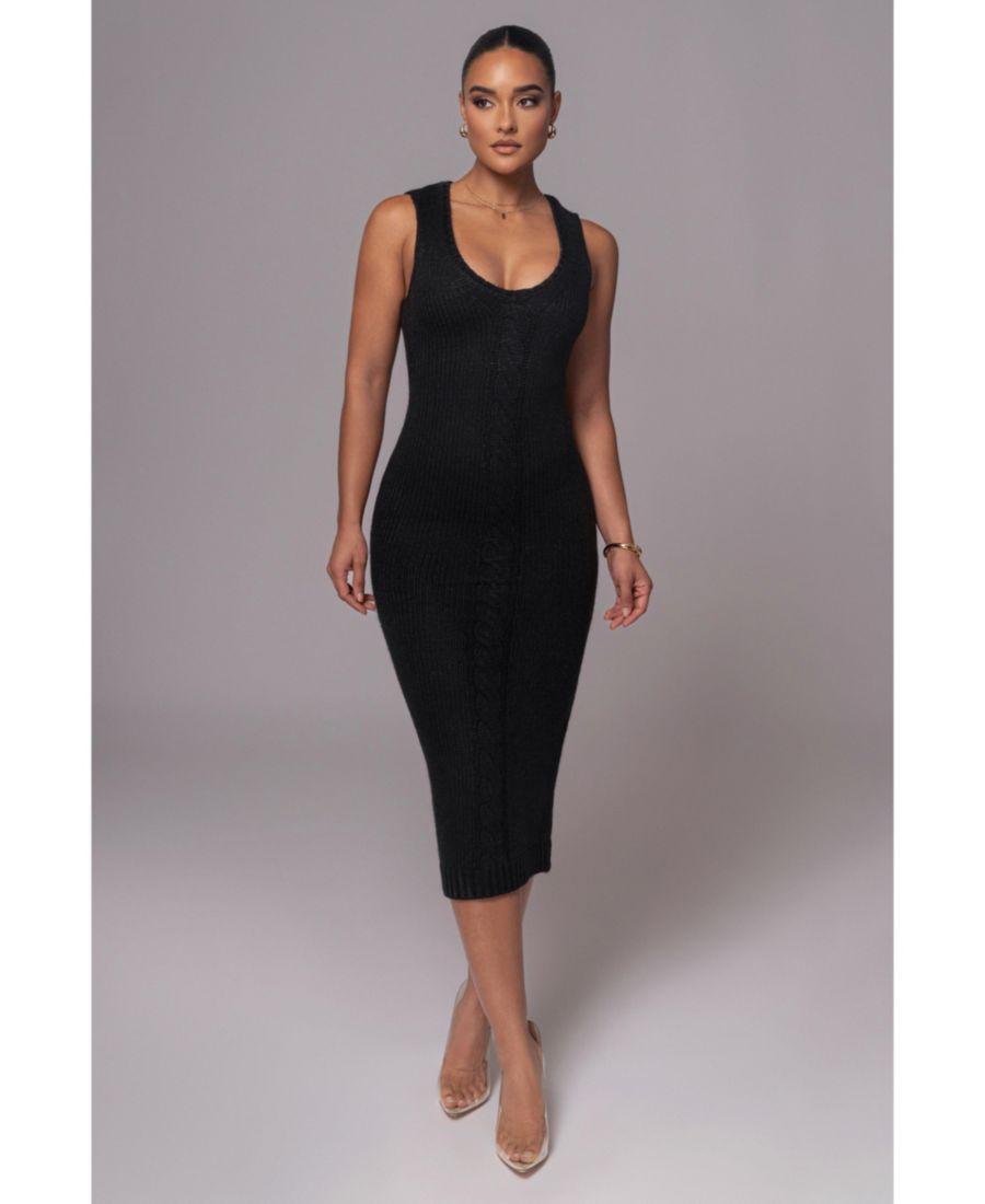 Женское платье без рукавов крупной вязки JLUXLABEL, Black
Женское платье без рукавов крупной вязки JLUXLABEL, Black