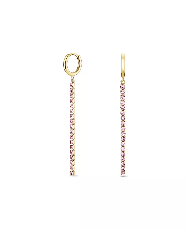 Теннисные серьги из нержавеющей стали с покрытием из 14-каратного желтого золота Rosefield, pink
Теннисные серьги из нержавеющей стали с покрытием из 14-каратного желтого золота Rosefield, pink