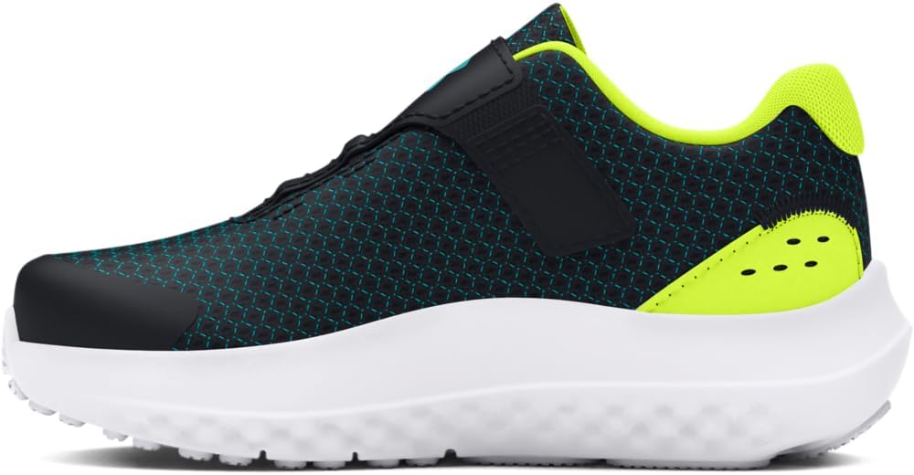 Кроссовки Under Armour Surge 4 для девочек с альтернативной застежкой, (003) Black/High Vis Yellow/Circuit Teal
Кроссовки Under Armour Surge 4 для девочек с альтернативной застежкой, (003) Black/High Vis Yellow/Circuit Teal