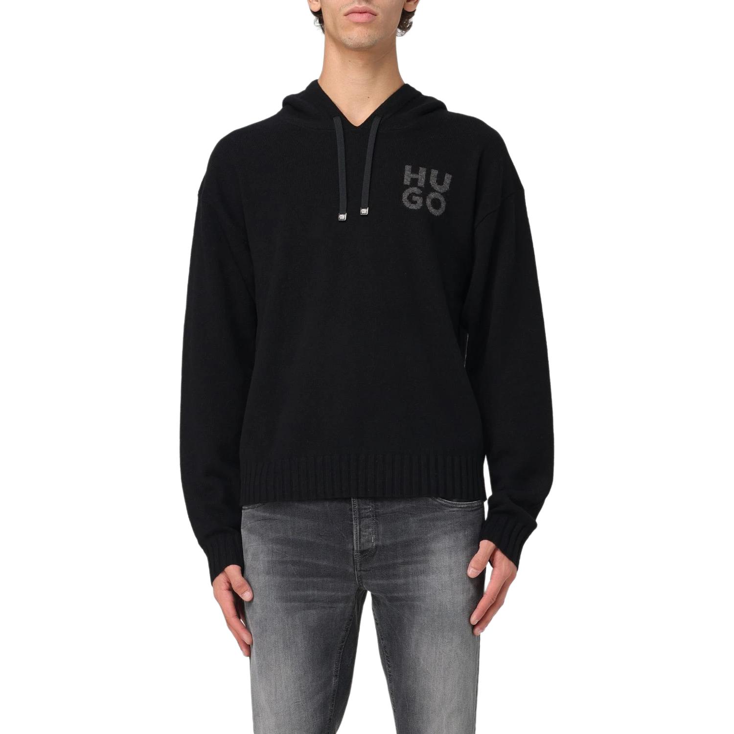 Hugo Intarsia logo Sweater HUGO BOSS, черный
Hugo Intarsia logo Sweater HUGO BOSS, черный