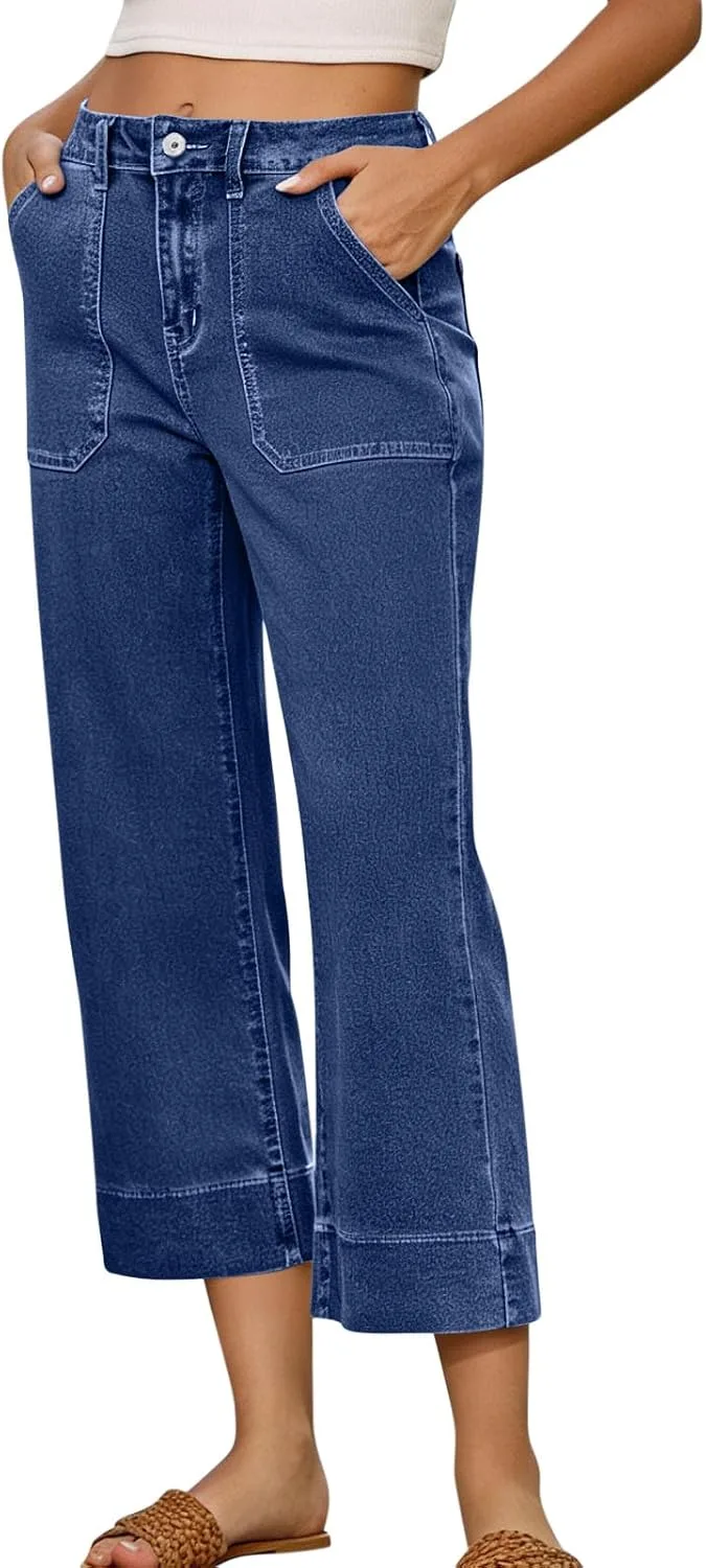 Женские летние джинсы Casual Loose Lounge Capri High Waisted Wide Leg
Женские летние джинсы Casual Loose Lounge Capri High Waisted Wide Leg