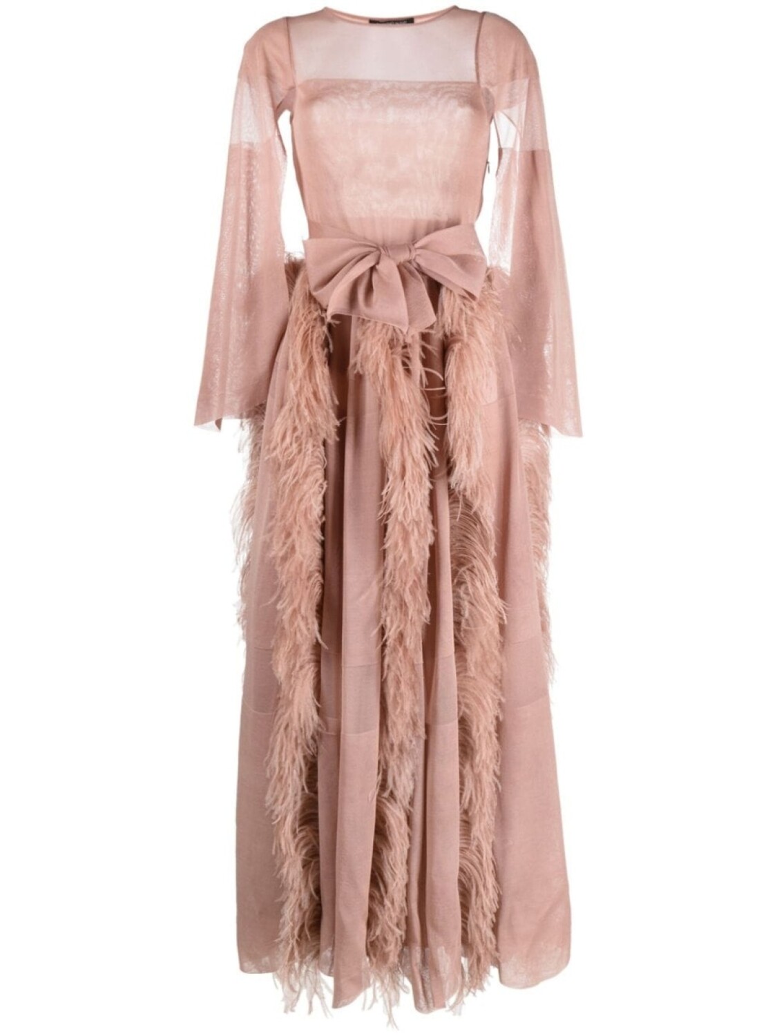 Antonino Valenti шелковое платье макси с перьями, розовый
Antonino Valenti шелковое платье макси с перьями, розовый
