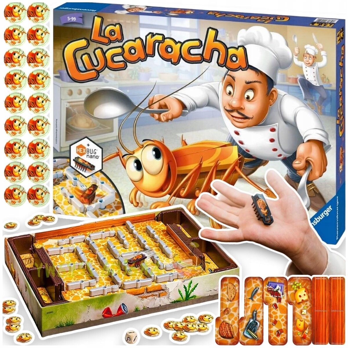 Семейная аркадная настольная игра La Cucaracha «Поймай червяка в подарок» Ravensburger
Семейная аркадная настольная игра La Cucaracha «Поймай червяка в подарок» Ravensburger