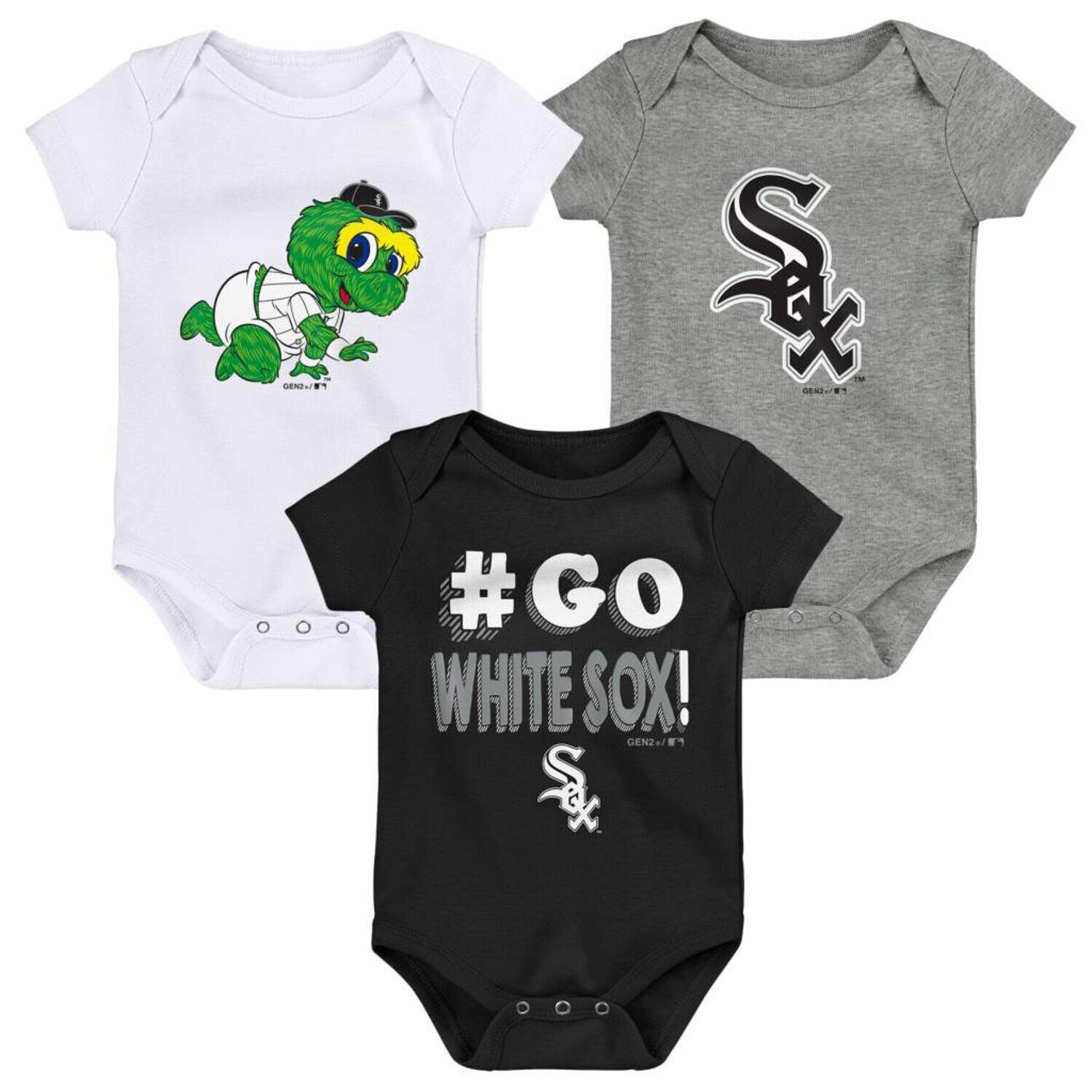 Набор из трех боди для младенцев, черный/белый/серый Chicago White Sox Born To Win Outerstuff
Набор из трех боди для младенцев, черный/белый/серый Chicago White Sox Born To Win Outerstuff