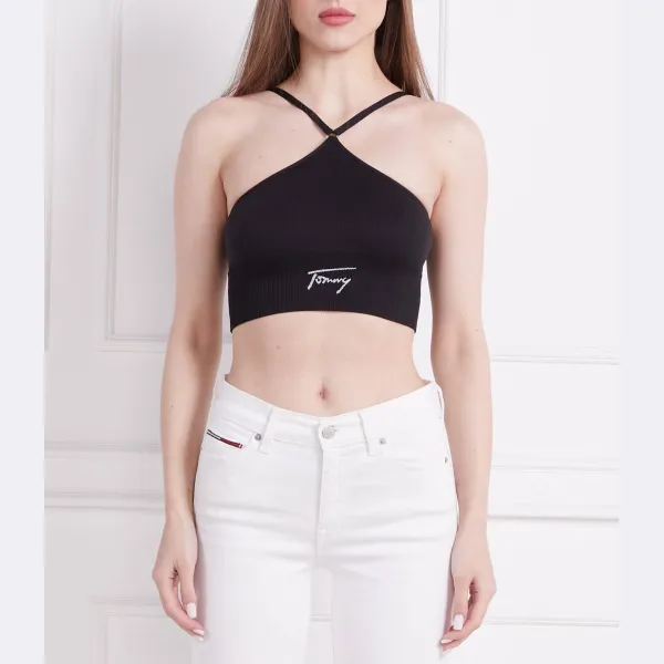 Узкий топ Tommy Hilfiger, черный 
Узкий топ Tommy Hilfiger, черный