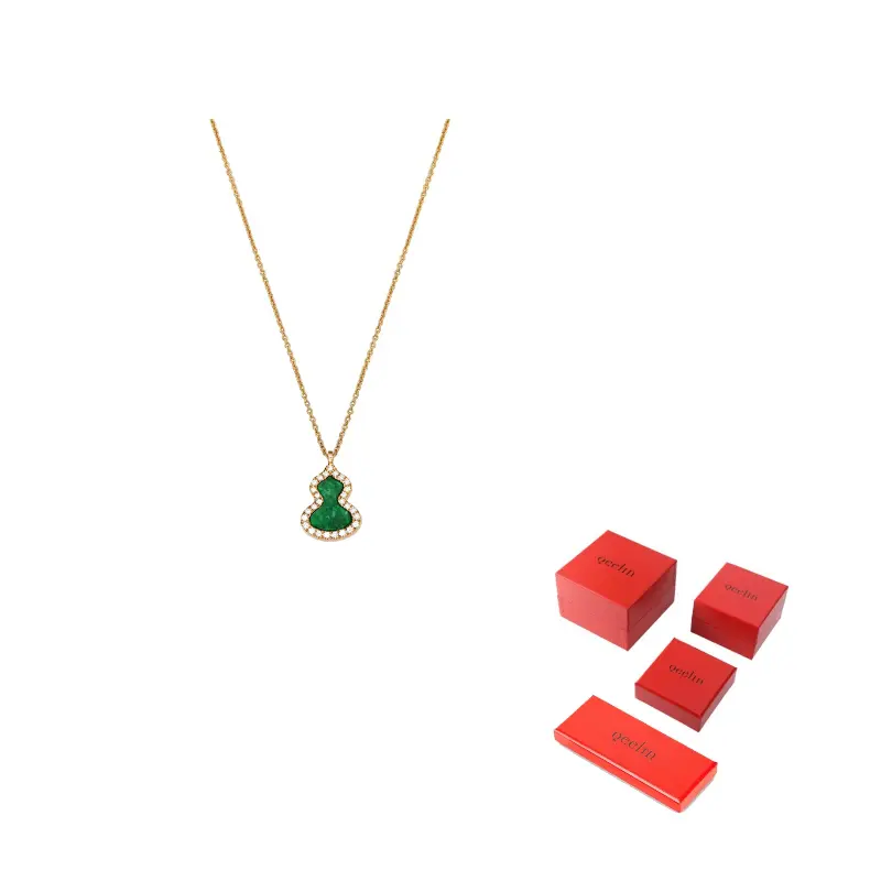 Qeelin Wulu Necklace Collection Rose 18k Gold Necklaces Women's Green
Qeelin Wulu Necklace Collection Rose 18k Gold Necklaces Women's Green