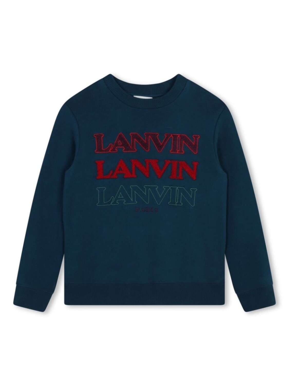 Lanvin Enfant толстовка с вышитым логотипом, синий 
Lanvin Enfant толстовка с вышитым логотипом, синий
