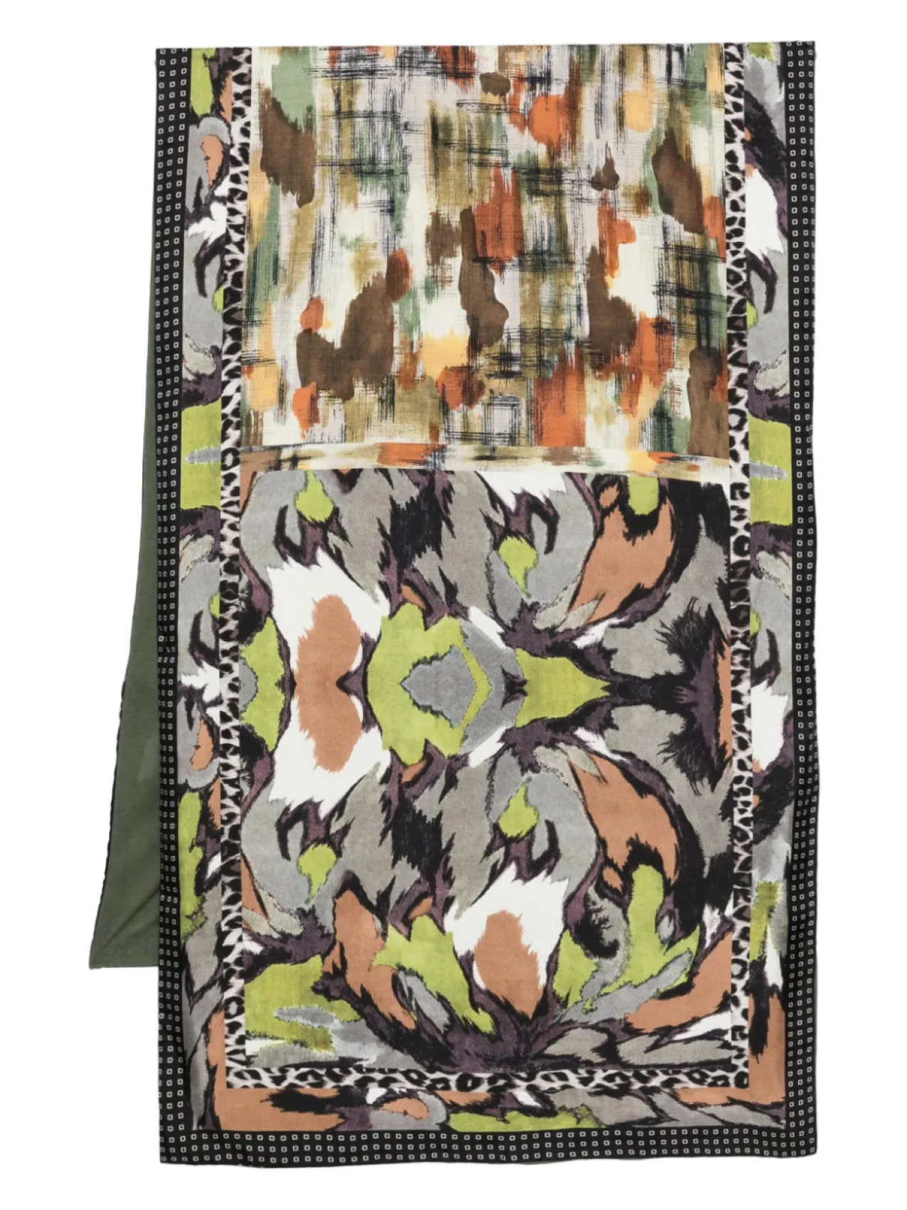 Шелковый шарф с абстрактным принтом от Pierre-Louis Mascia, зеленый
Шелковый шарф с абстрактным принтом от Pierre-Louis Mascia, зеленый