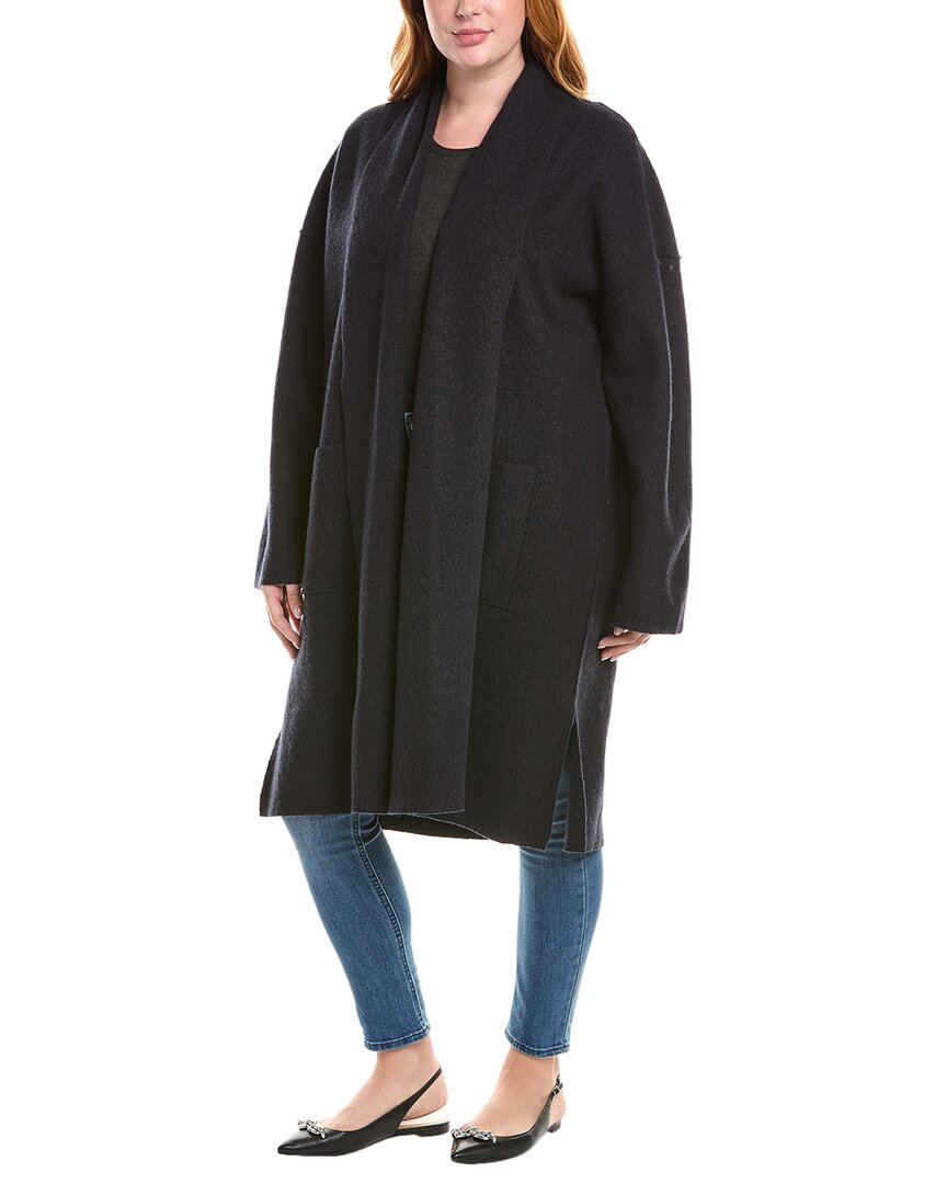 EILEEN FISHER Plus Воротник-стойка шерстяное пальто, синий
EILEEN FISHER Plus Воротник-стойка шерстяное пальто, синий