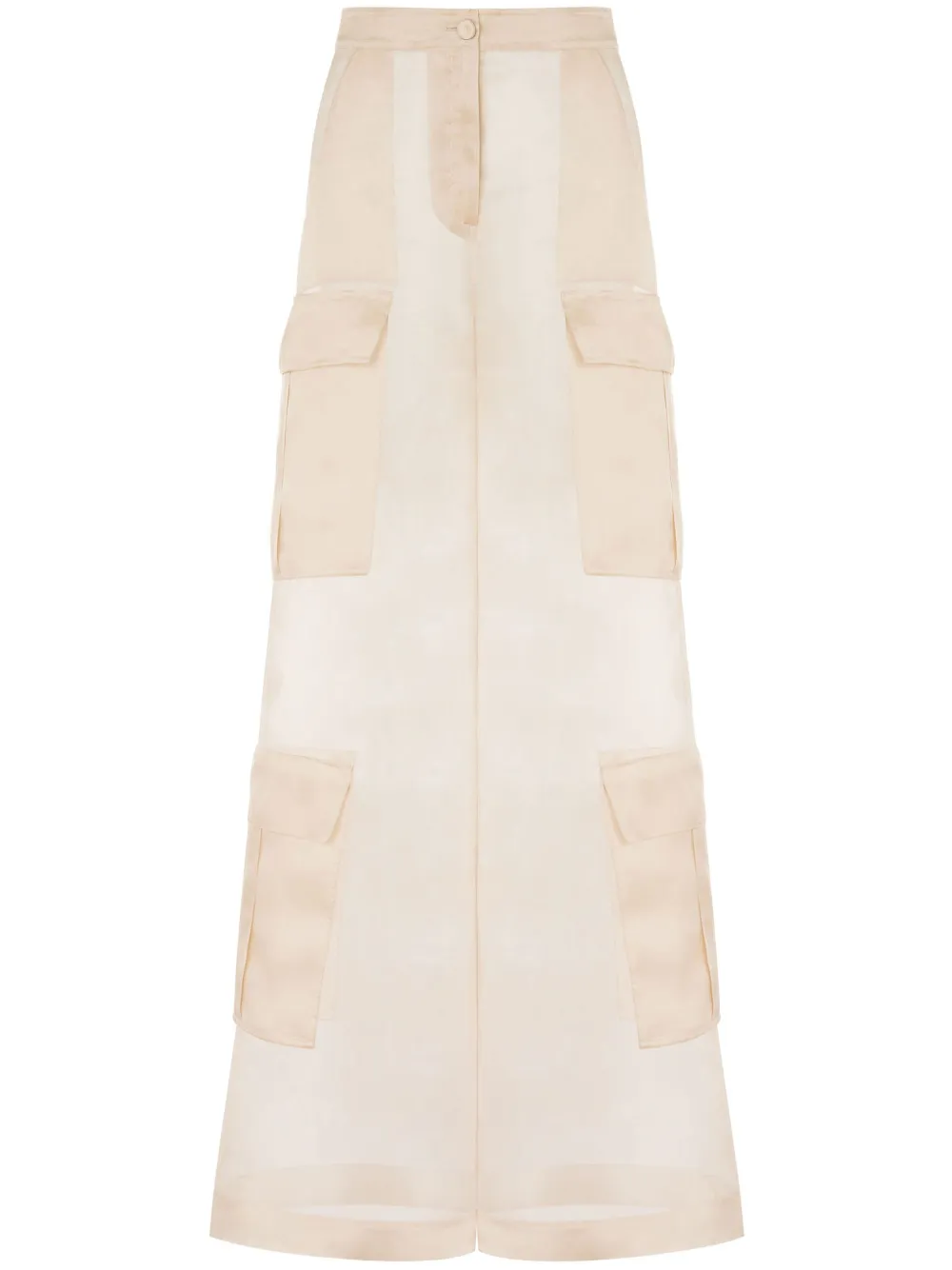 Шелковые брюки широкого кроя Moschino, нейтральный
Шелковые брюки широкого кроя Moschino, нейтральный