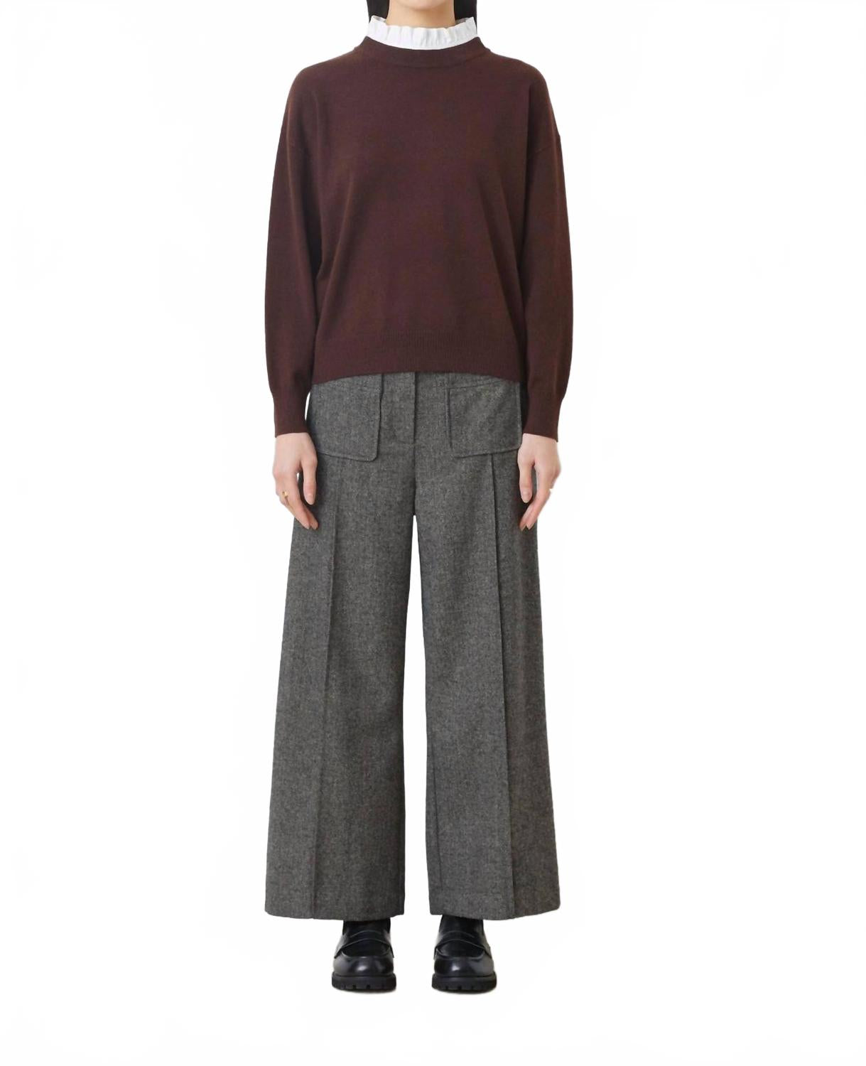 Свитер с воротником в шоколадном цвете Vilagallo, шоколадный
Свитер с воротником в шоколадном цвете Vilagallo, шоколадный