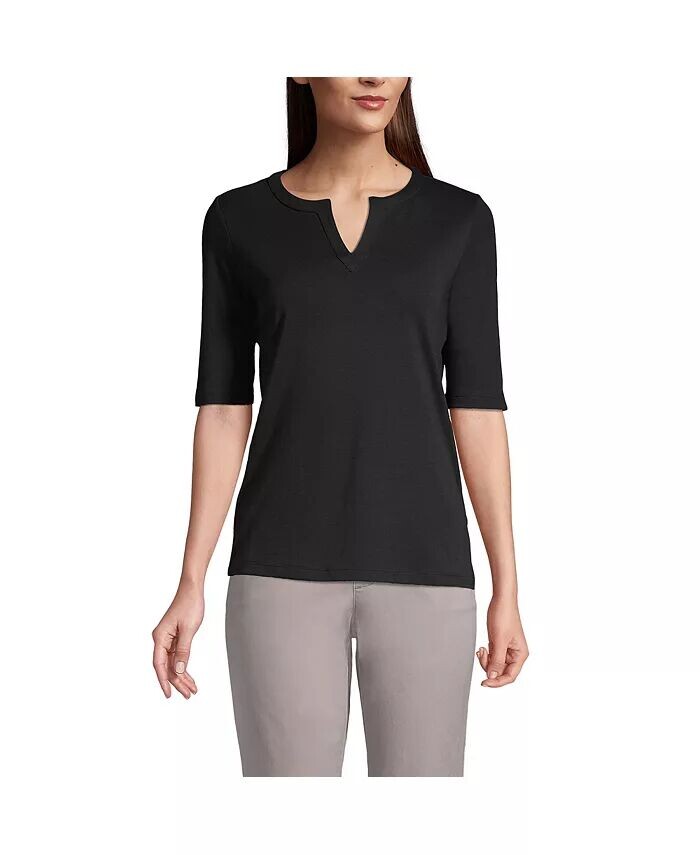 Жен. Хлопок Полиэстер Современный С разрезом до локтя и рукавами до локтя Lands' End, черный
Жен. Хлопок Полиэстер Современный С разрезом до локтя и рукавами до локтя Lands' End, черный