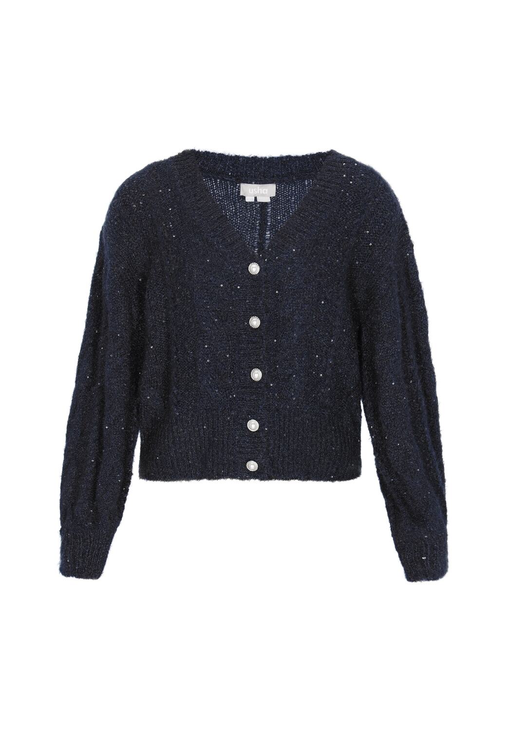 Usha Вязаный кардиган в цвете navy
Usha Вязаный кардиган в цвете navy