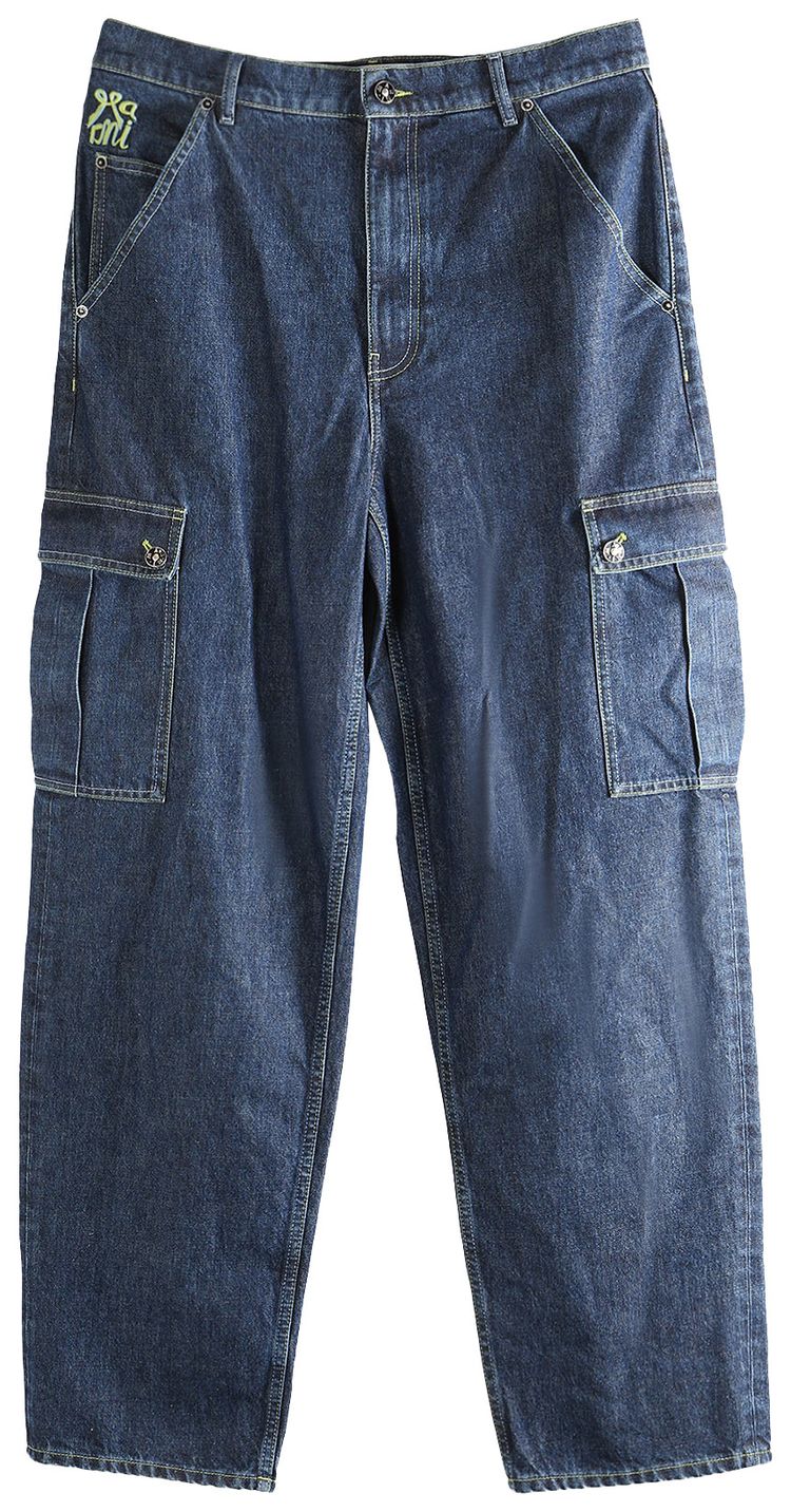 Брюки Marni с широкими штанинами, темно-синие
Брюки Marni с широкими штанинами, темно-синие