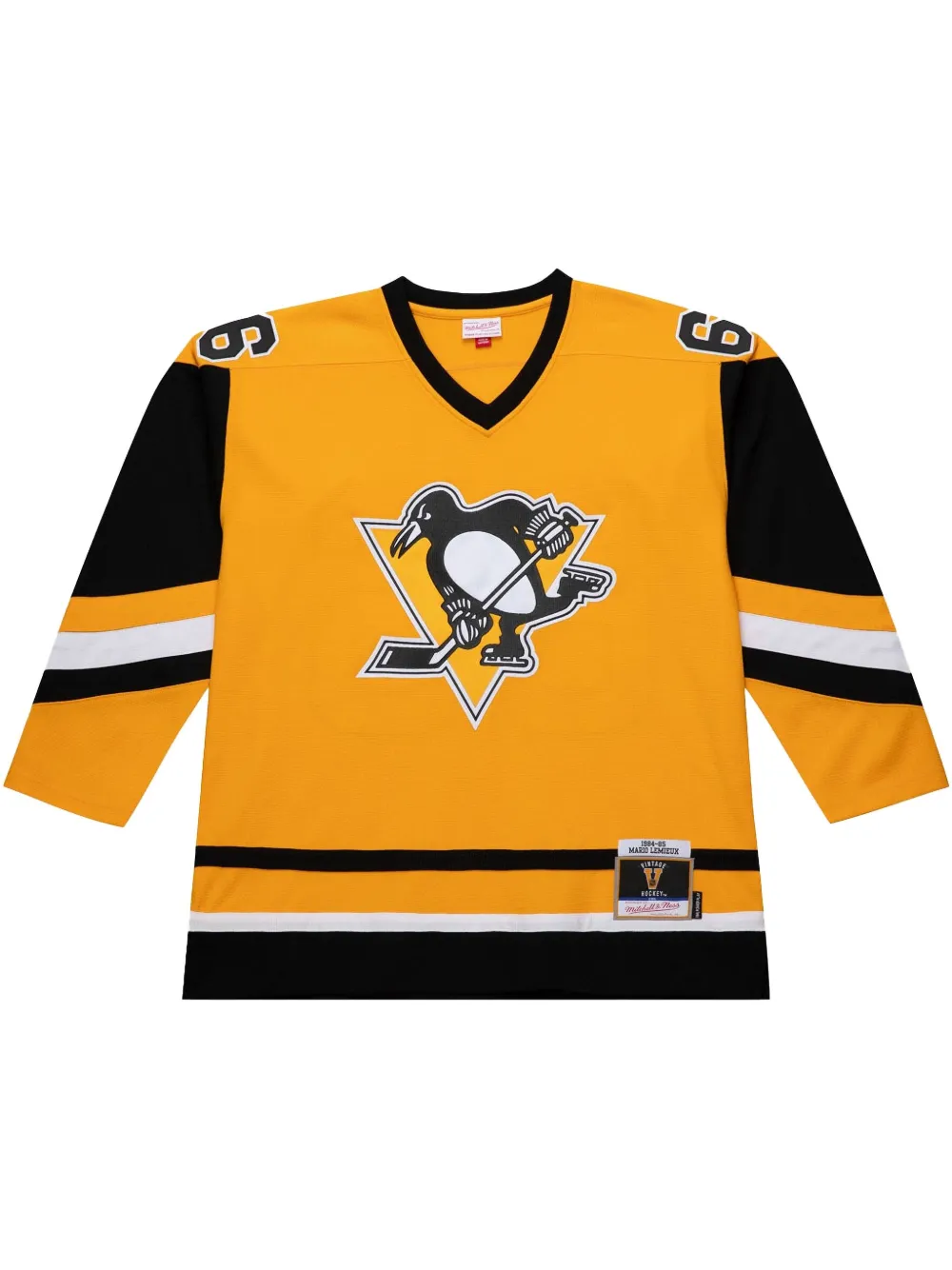 Топ Pittsburgh Penguins 1984/85 Mario Lemieux Power Play Mitchell & Ness, желтый
Топ Pittsburgh Penguins 1984/85 Mario Lemieux Power Play Mitchell & Ness, желтый