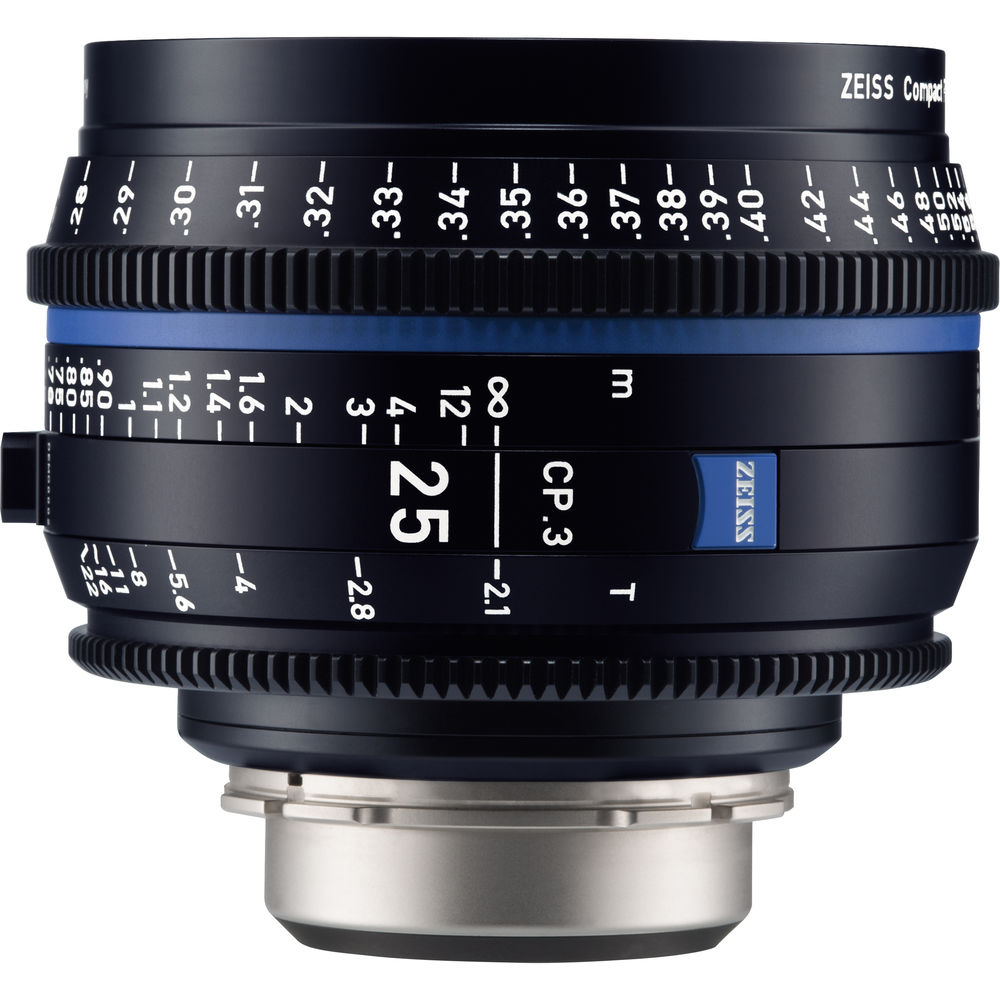 Компактный фиксированный объектив ZEISS CP.3 25 мм T2.1 (крепление PL, ножки)
Компактный фиксированный объектив ZEISS CP.3 25 мм T2.1 (крепление PL, ножки)