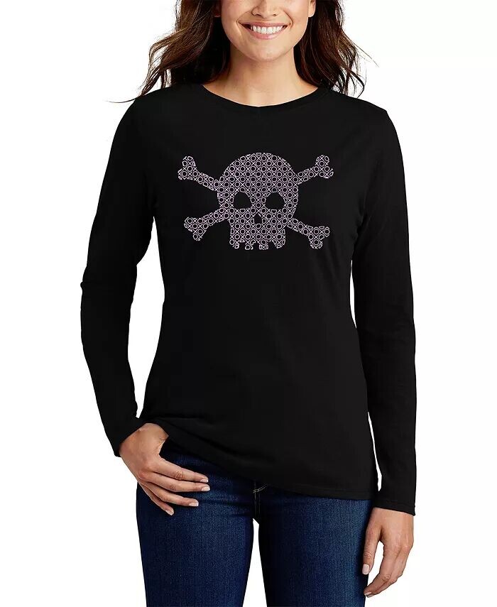 Женская футболка с длинным рукавом и надписью Word Art XOXO Skull LA Pop Art, черный
Женская футболка с длинным рукавом и надписью Word Art XOXO Skull LA Pop Art, черный