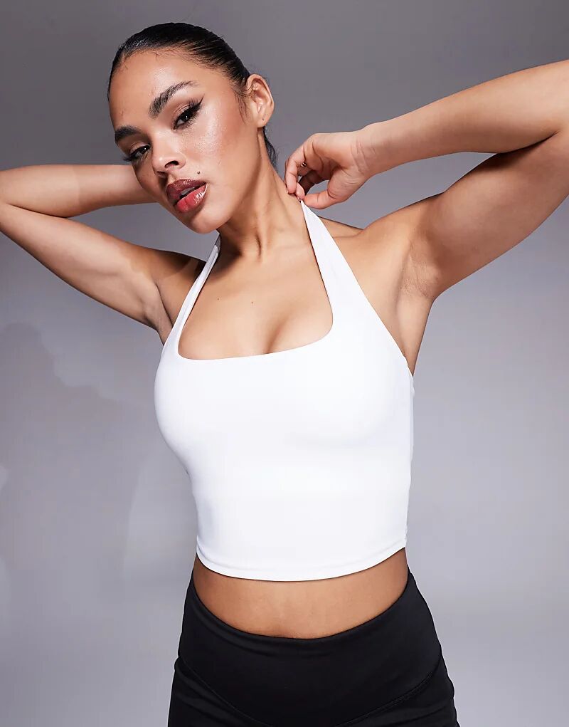 Майка-халтер с внутренним бюстгальтером 4505 Белого цвета
Майка-халтер с внутренним бюстгальтером 4505 Белого цвета