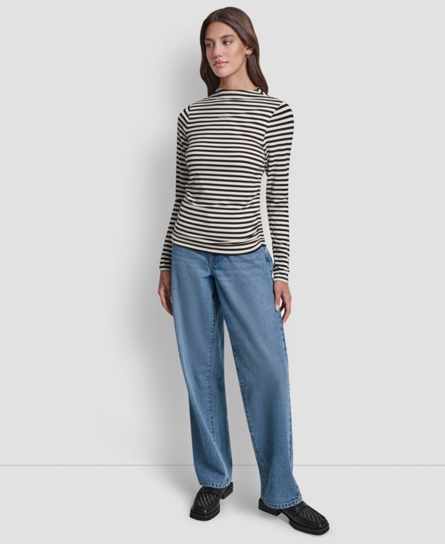 Женская блузка с длинными рукавами, присборенным по бокам воротником и стразами, размеры PXS-XL DKNY Jeans, Eggnog/Black/Chmpgne
Женская блузка с длинными рукавами, присборенным по бокам воротником и стразами, размеры PXS-XL DKNY Jeans, Eggnog/Black/Chmpgne