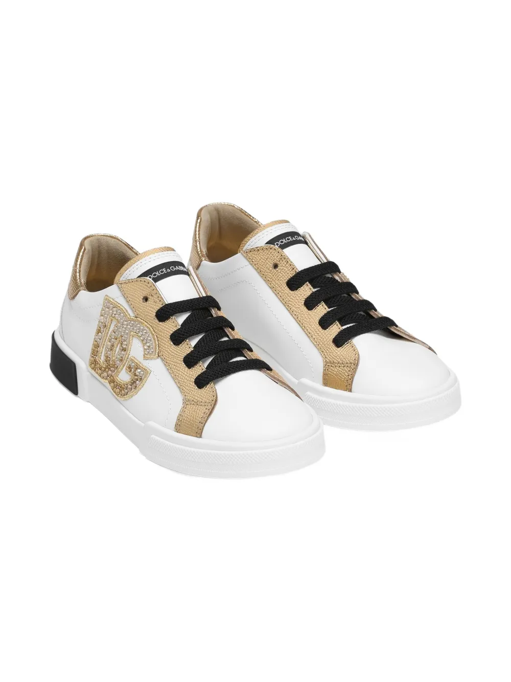 Кроссовки с логотипом, украшенные кристаллами Dolce & Gabbana Kids, белый
Кроссовки с логотипом, украшенные кристаллами Dolce & Gabbana Kids, белый