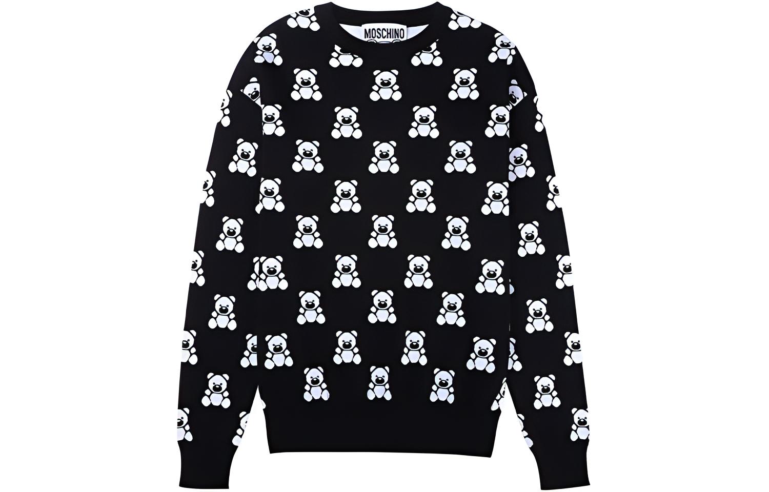 Свитер женский черный с принтом MOSCHINO
Свитер женский черный с принтом MOSCHINO