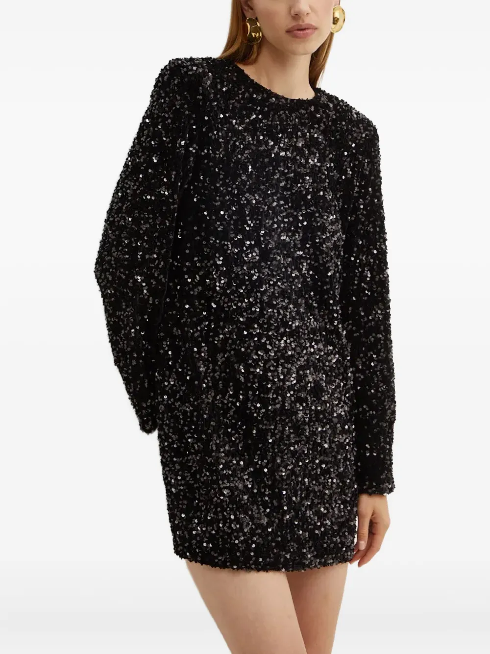 Платье с длинными рукавами и пайетками Elisabetta Franchi, черный
Платье с длинными рукавами и пайетками Elisabetta Franchi, черный