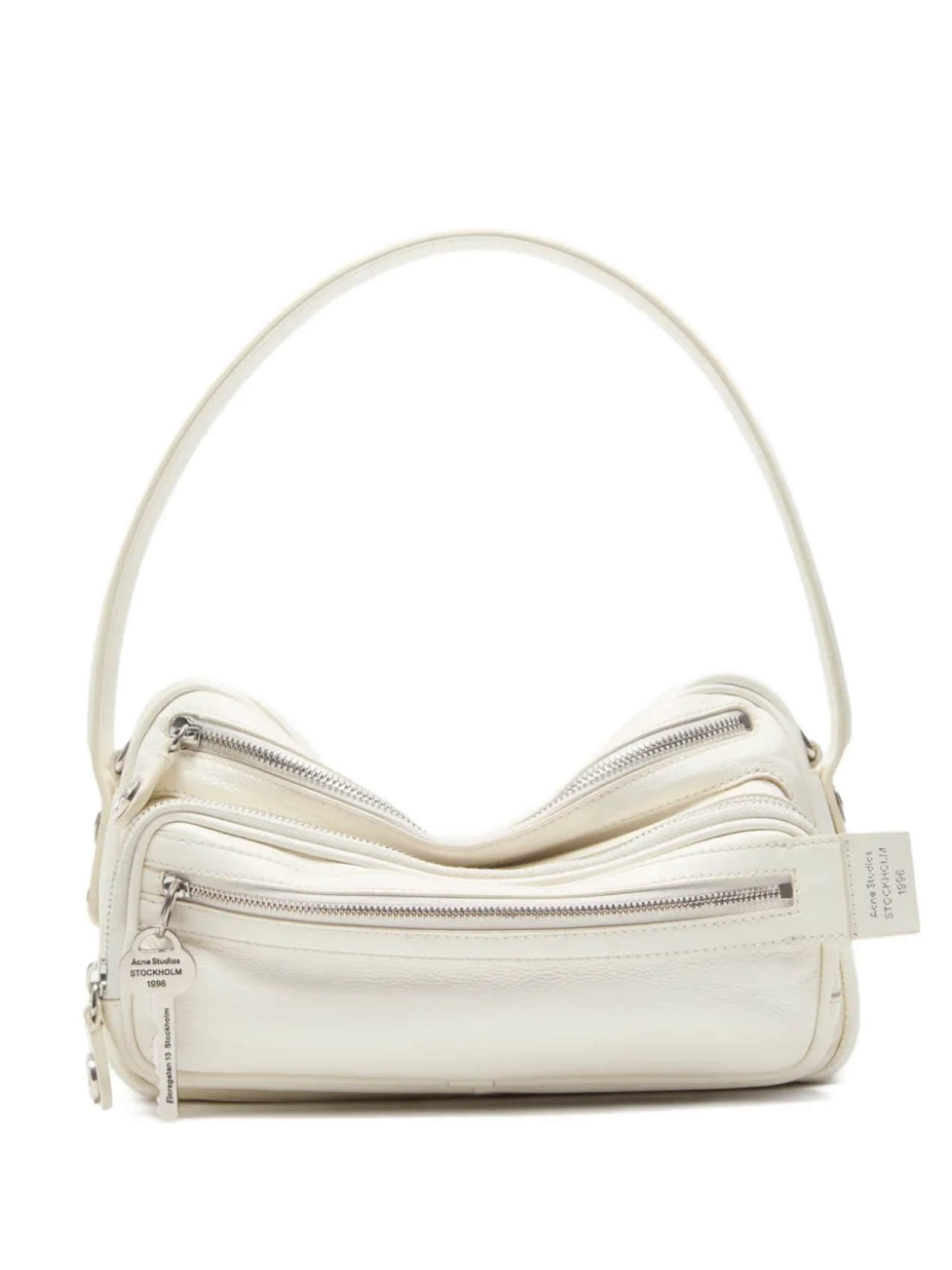 Кожаная сумка через плечо Acne Studios с тройной молнией, белый
Кожаная сумка через плечо Acne Studios с тройной молнией, белый