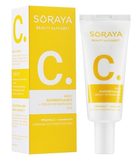 Осветляющий крем + витаминная сыворотка 2 в 1 с витамином С, 30 мл Soraya, Beauty Alphabet
Осветляющий крем + витаминная сыворотка 2 в 1 с витамином С, 30 мл Soraya, Beauty Alphabet