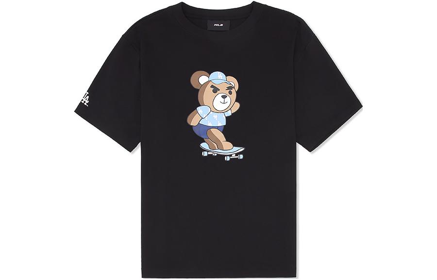 Футболка с рукавом дроп-шиплер унисекс черная MLB 
Футболка с рукавом дроп-шиплер унисекс черная MLB