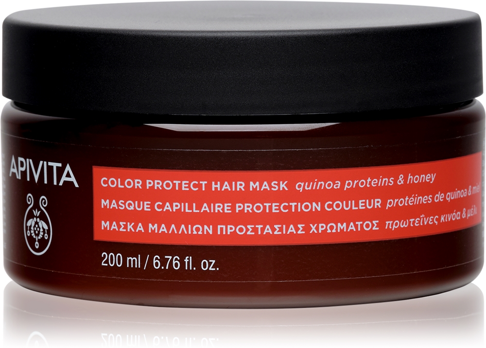 Маска для волос Color Seal Protect Apivita, 200 мл
Маска для волос Color Seal Protect Apivita, 200 мл