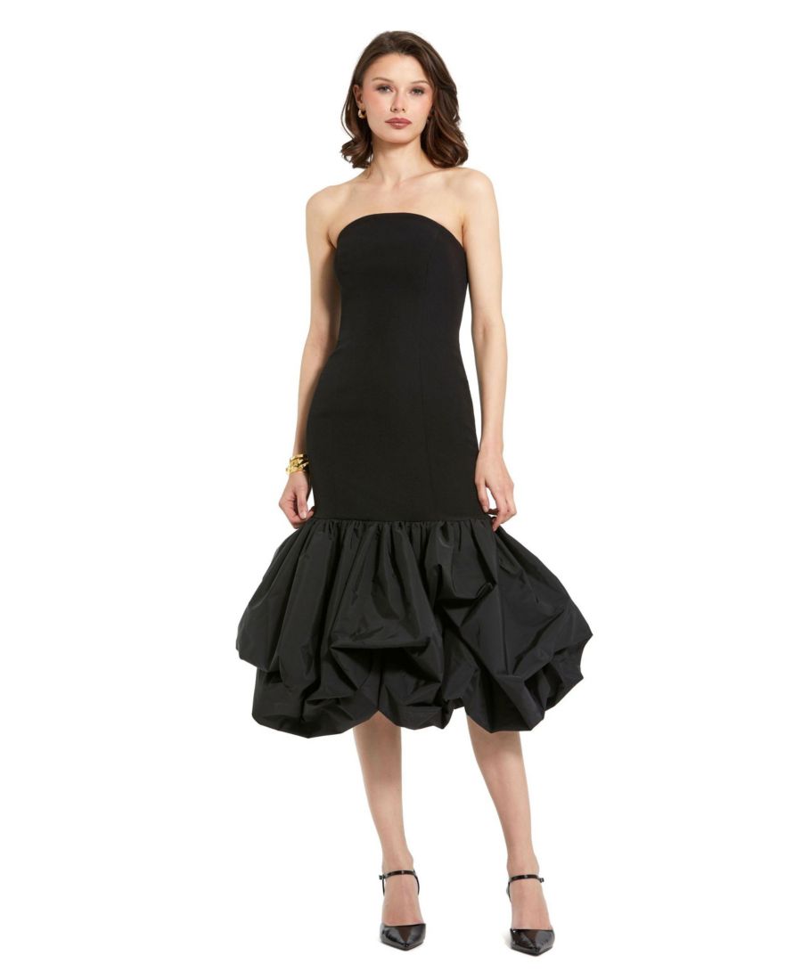 Женское миди-платье без бретелей из крепа с асимметричным подолом из тафты Mac Duggal, Black
Женское миди-платье без бретелей из крепа с асимметричным подолом из тафты Mac Duggal, Black